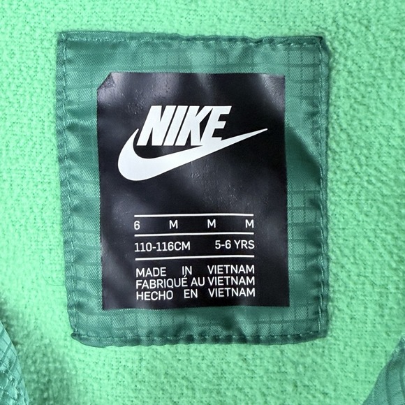 Nike Sportswear NSW Fleece Lined Hooded Jacket Hooded Green Blue Youth Medium - Picture 6 of 8